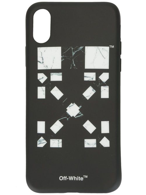 X Vancouver Marble Arrows iPhone X case - Black