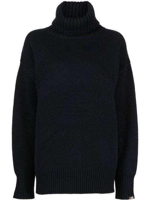 Xtra oversized roll-neck jumper - Blue
