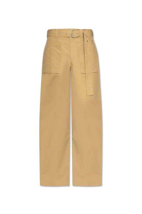 Jil Sander Logo Detailed Belted Trousers