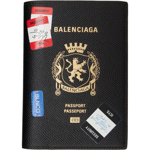 Black Calfskin Passport Holder