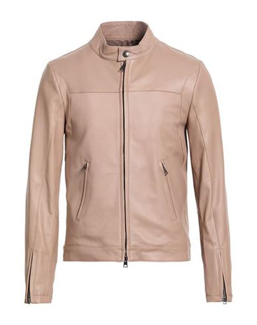 Man Jacket Light brown Size L Leather