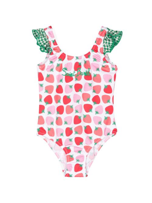 Strawberry-print swimsuit - Pink