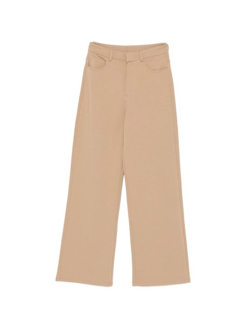 Sculpted T-Shirt Trousers with Zip and Button Closure