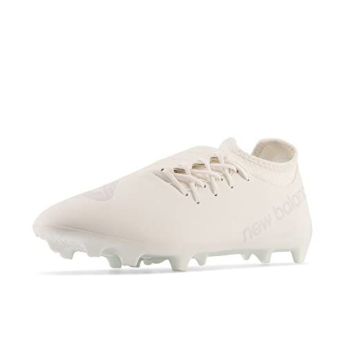 New Balance Unisex Furon V7 Dispatch FG Soccer Shoe, White/White, 8 Wide US Men