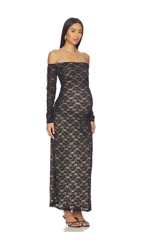 BUMPSUIT Off The Shoulder Lace Dress in Black. L also in M, S