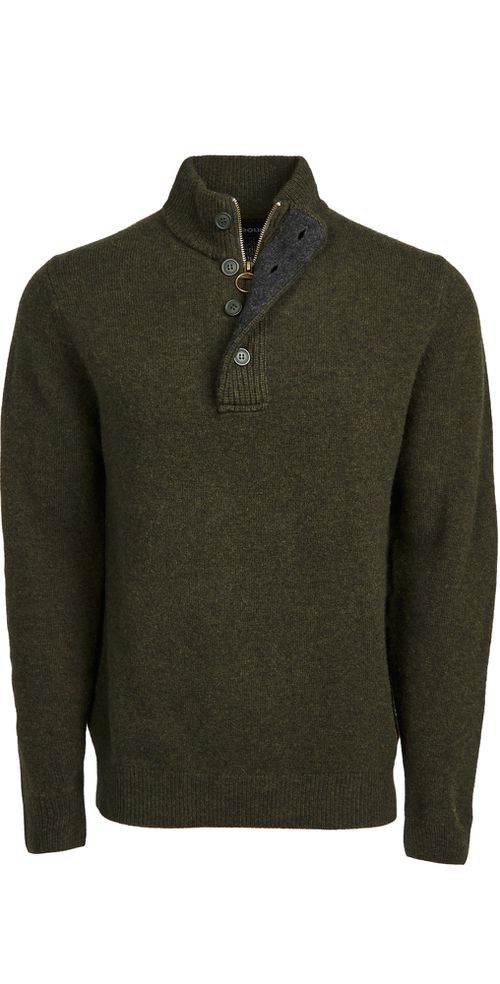 Patch Half Zip Sweater