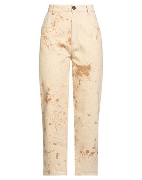 Woman Jeans Beige Size 10 Cotton
