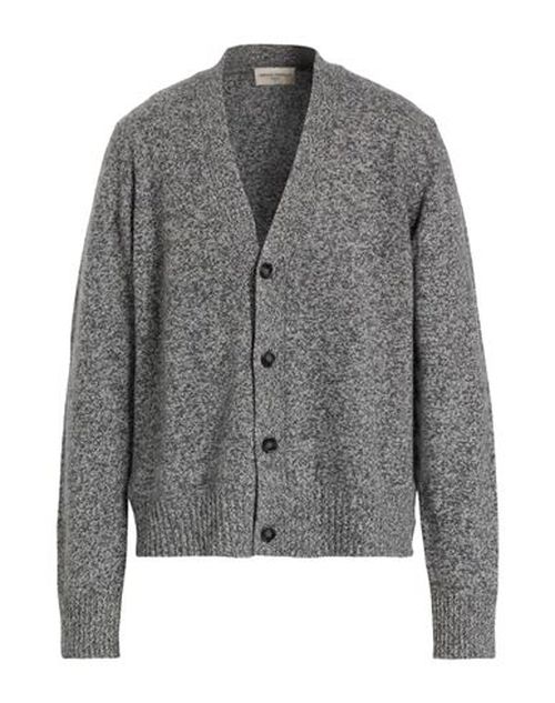 Officine Générale Man Cardigan Charcoal Size M Wool, Cashmere