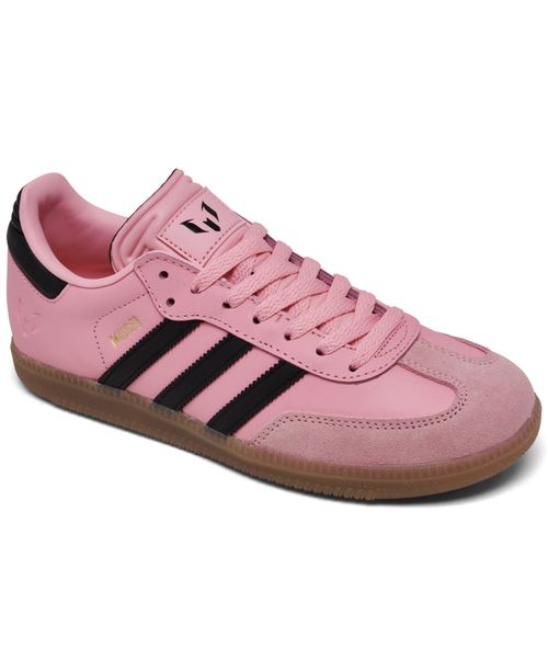 Originals Big Kids' Samba Messi Casual Sneakers from Finish Line - Pink, Black