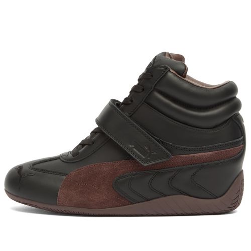 Women's Speedcat Wedge Sneaker in Black/Chocolate Brown