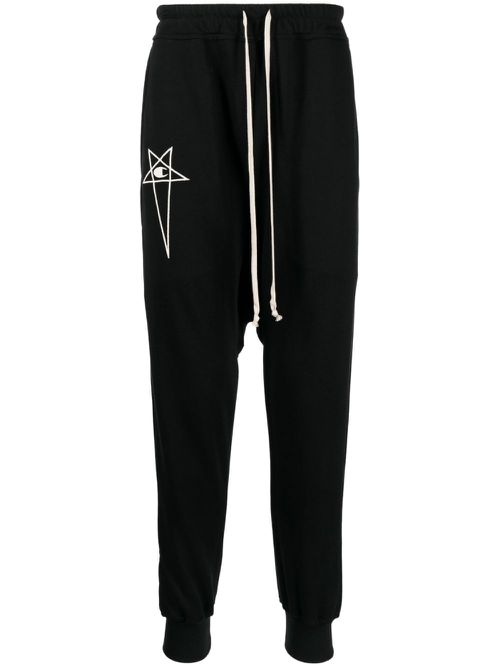 Prisoner drop-crotch track pants - Black