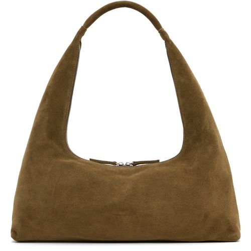 Khaki Suede Large Bag