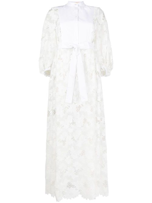 Nairne floral-lace midi dress - White
