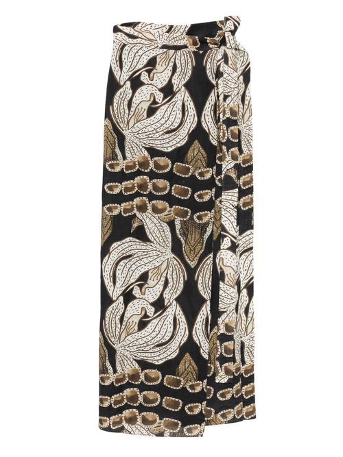 Eva midi wrap skirt - Black