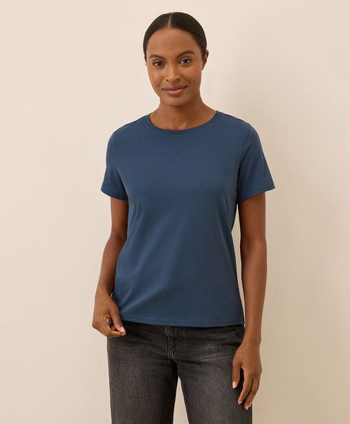 Women's French Navy Softspun Crew Neck Tee