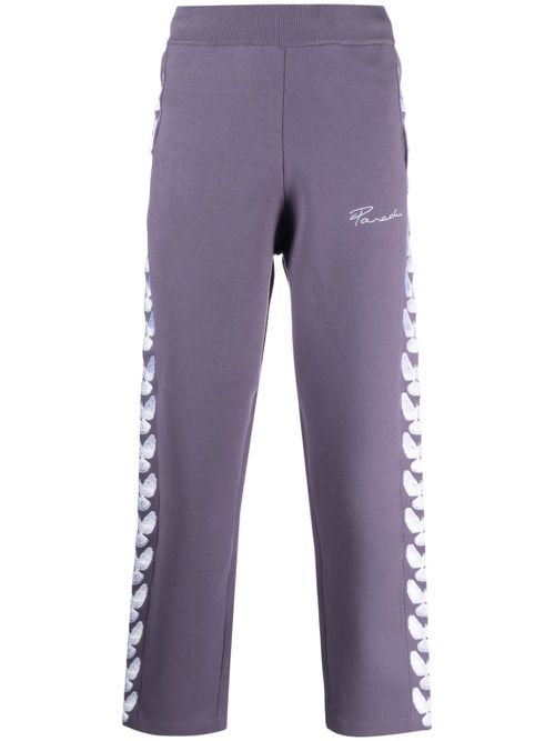 Dove-embroidered straight-leg track-pant - Multicolour