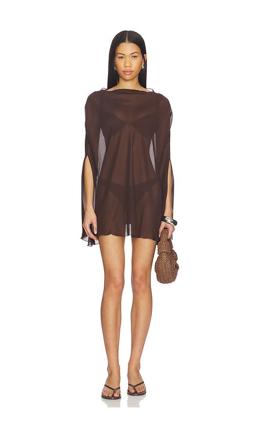 LIONESS Aura Poncho in Chocolate. - XXL also in L, M, S, XL