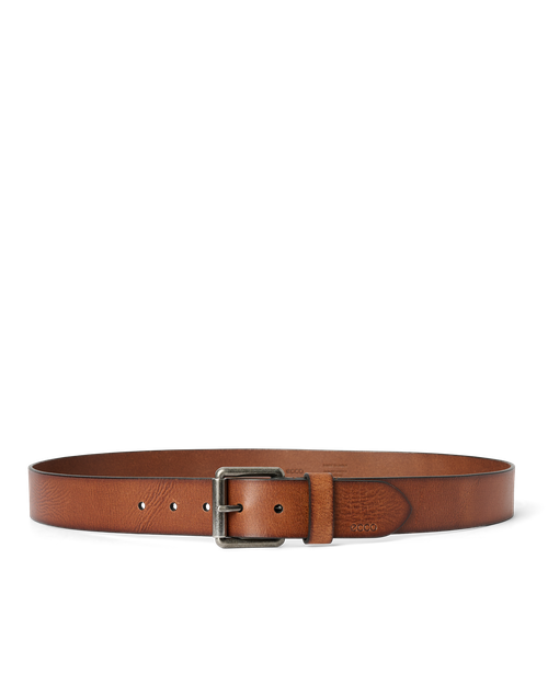 Jeans - Men's Casual Leather Belt - Brown