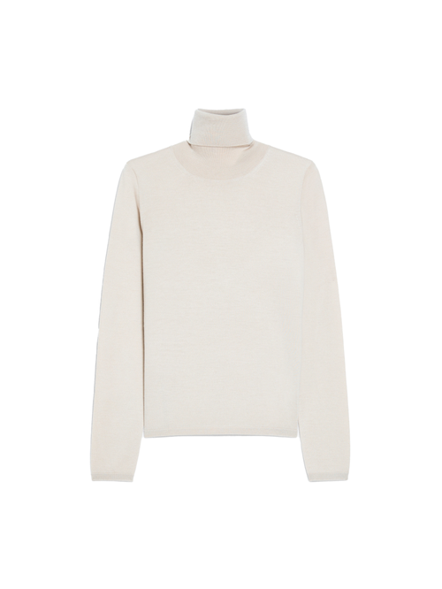 Beige High-neck Sweater