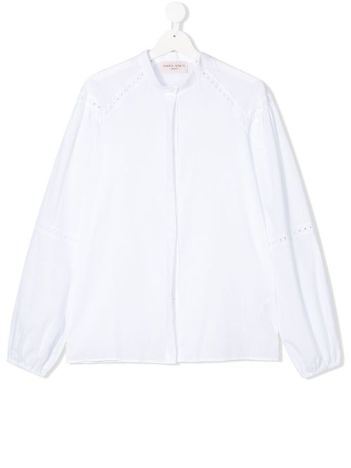 TEEN lace detail blouse - White