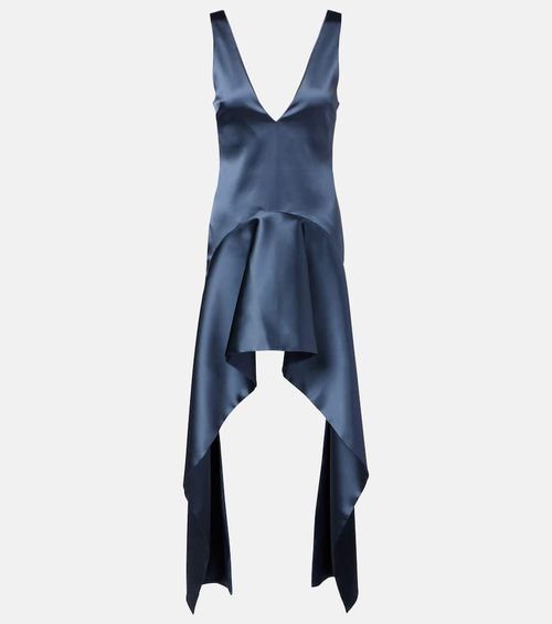 Asymmetric draped minidress