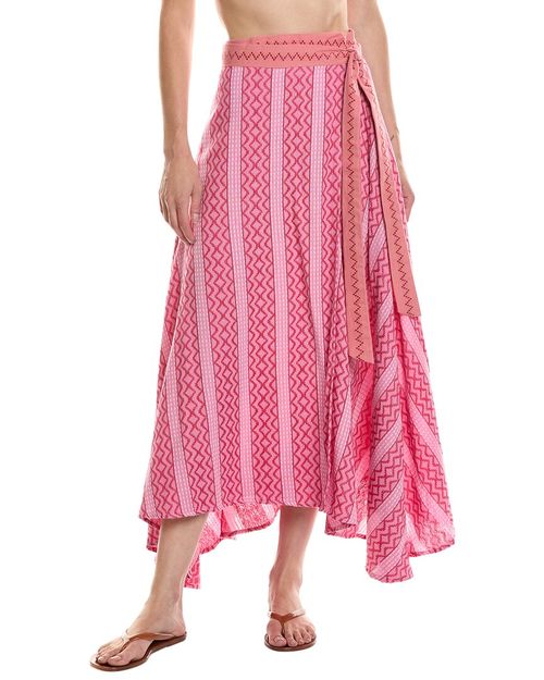 Zigzag Midi Wrap Skirt