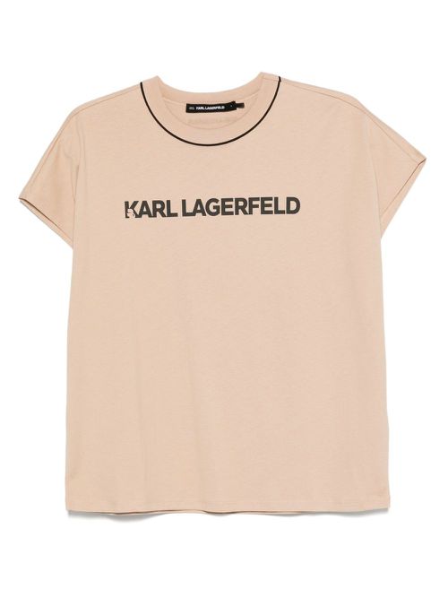 Logo-print t-shirt - Neutrals