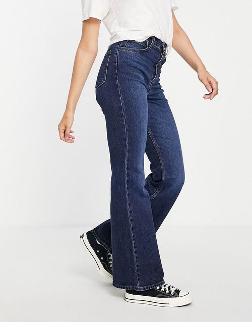 70's high flare jeans in indigo-Navy