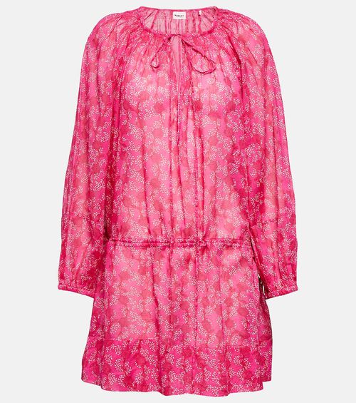Marant Etoile Parsley floral cotton tunic dress