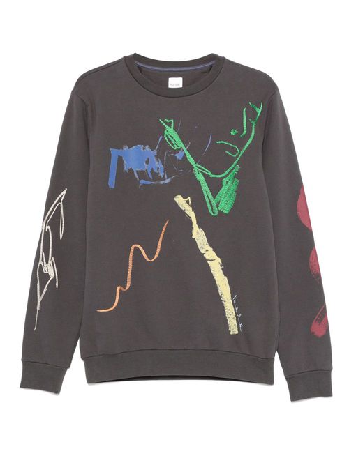 Collage-print sweatshirt - Grey
