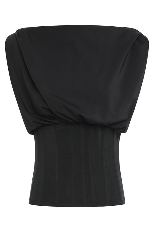 Draped-detail Corset Top