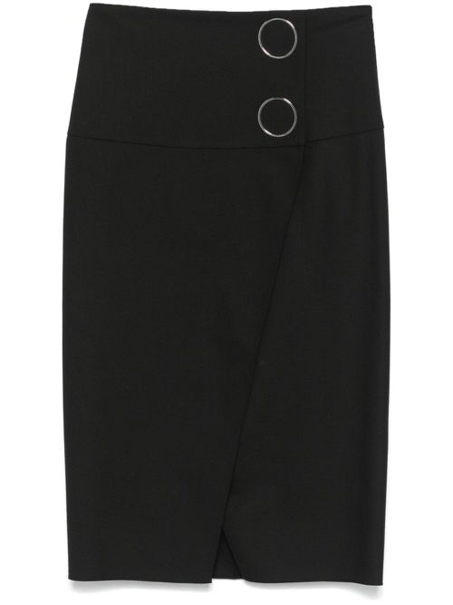 Button-detail skirt - Black