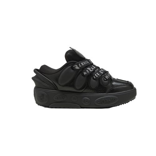 La Francé Black Chrome Lace Up Sneakers (Big Kid)
