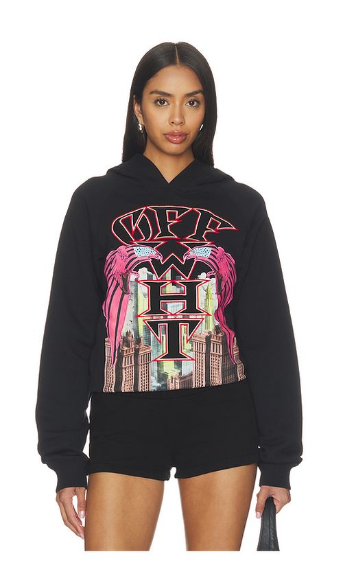 OFF-WHITE Starcity Raglan Hoodie in Black. XS. Also in S