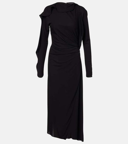 Draped jersey maxi dress