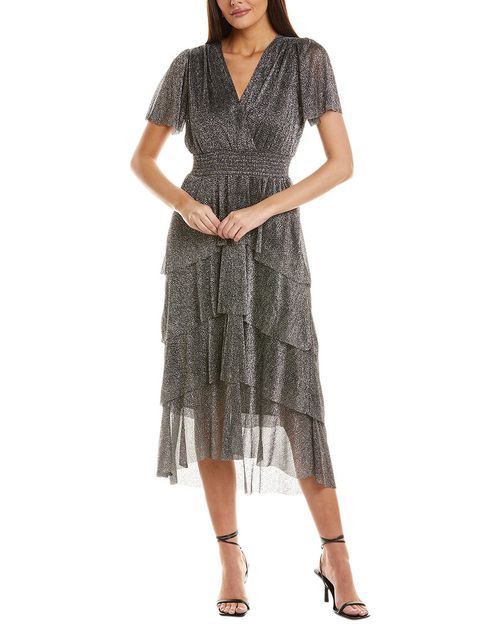 Vince Camuto V-Neck Tiered Maxi