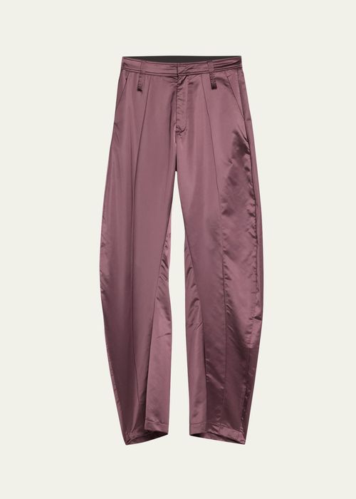 Men's Curved Satin Pants