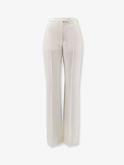 Pure Wool Trousers — White