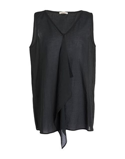 Woman Top Black Size 10 Cotton