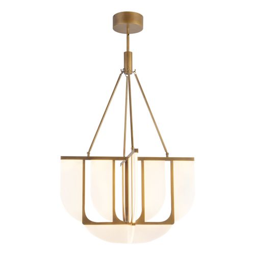 Vintage Brass LED Chandelier from the Anders Collection