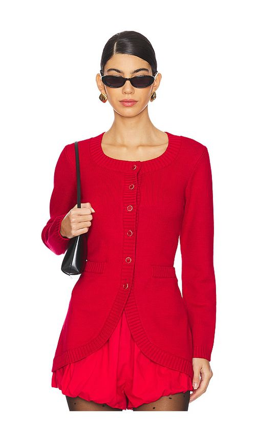 Posse Sabrina Long Sleeve Cardigan in Red. -  S also in