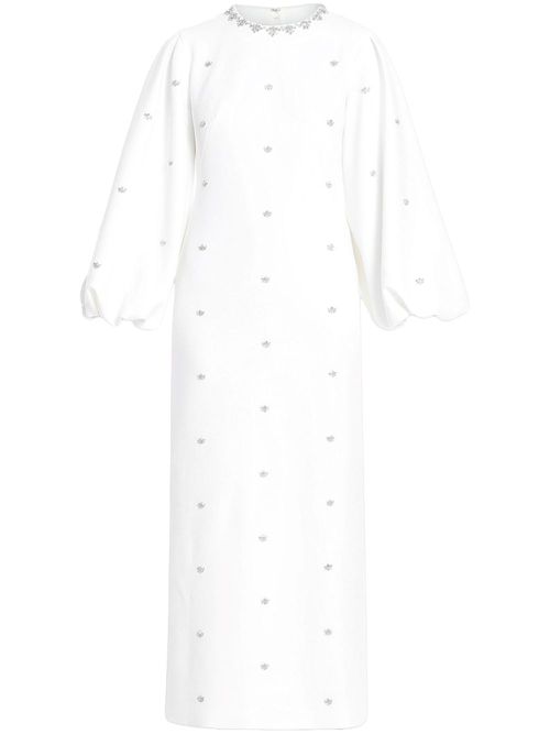 Joelle crystal-embellished dress - White