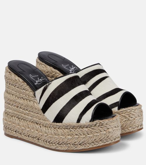 Ariella zebra-print calf hair espadrille wedges