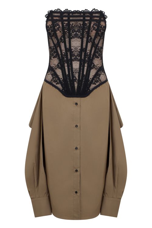 Mini Dress with Elegant Lace Top