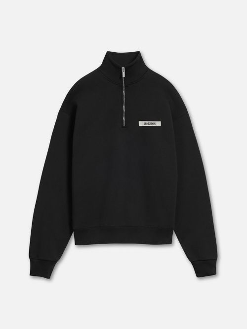 Grosgrain-Textured Knit Crewneck Sweater