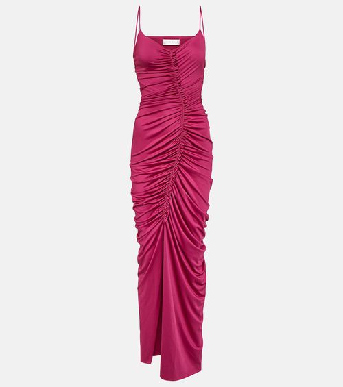 Ruched jersey maxi dress