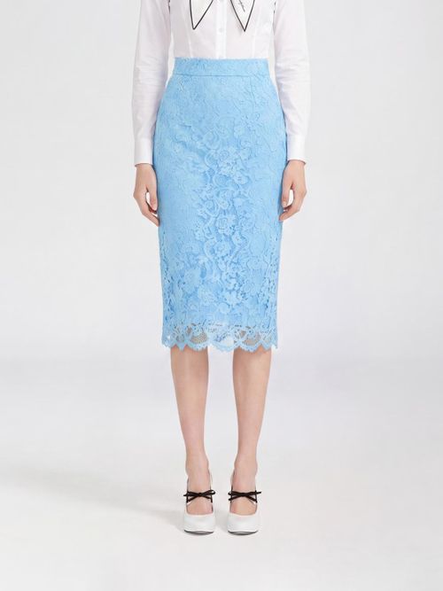 Skirt Woman color Gnawed Blue