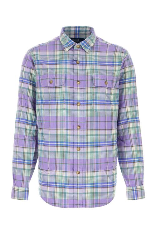 Plaid Flannel Shirt — Purple