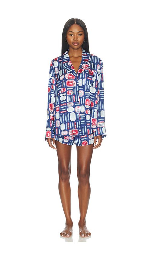 Show Me Your Mumu Beauty Sleep Pj Set in Blue. - XS also in S, M