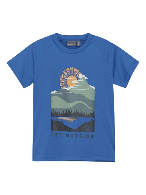 Landscape-print T-shirt - Blue